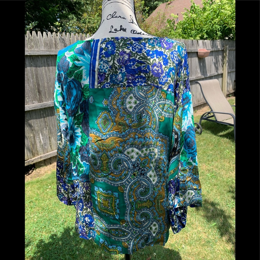 🎉ANTHROPOLOGIE -ELLERY MIXED PRINT BLOUSE - Picture 7 of 8